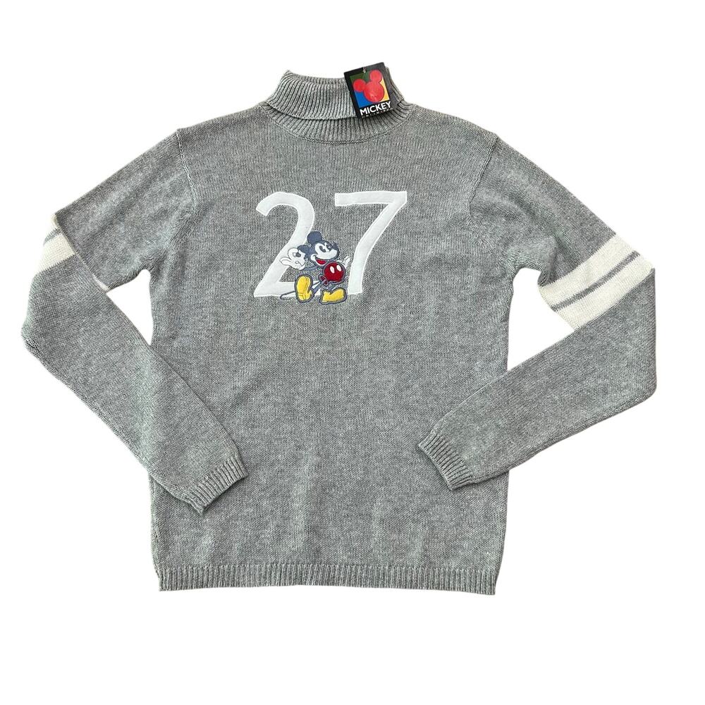 Y2K Deadstock Mickey Unlimited Turtleneck Sweater Vintage Disney 27 Varsity -